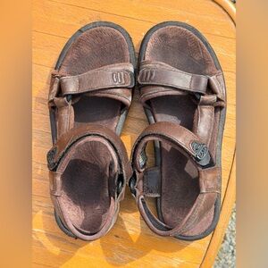 Teva Leather Velcro Strap Sandals